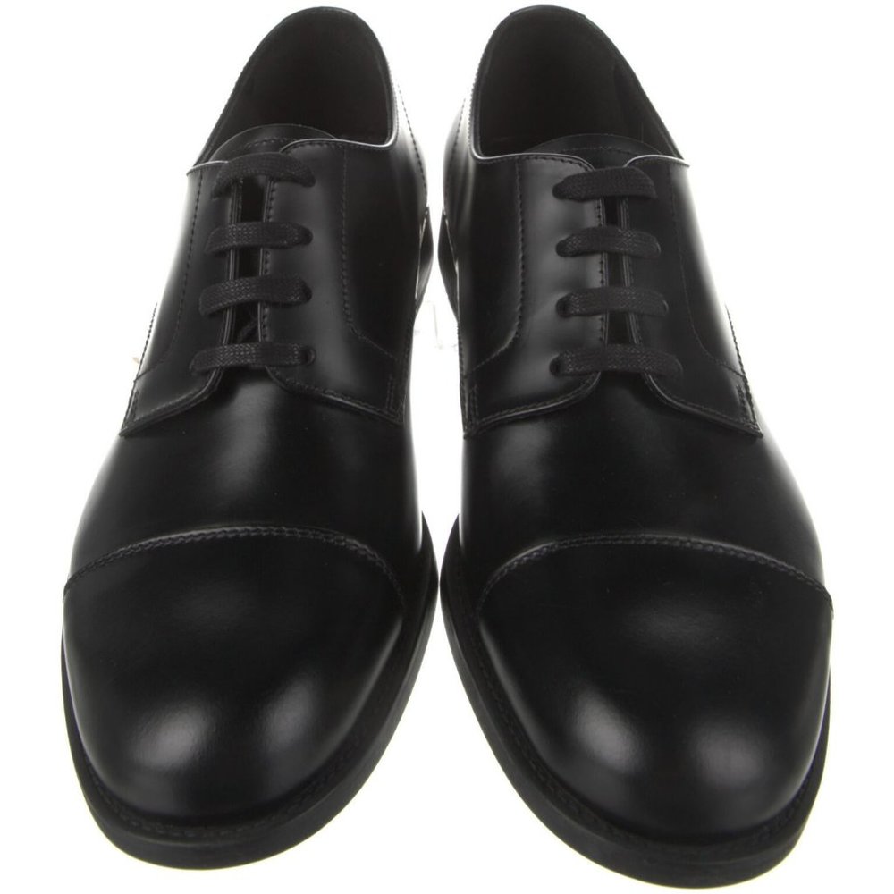 BRAND NEW PRADA Men's Leather Derby Business Shoes - Size 6.5 (DNC108) - Picture 3 of 5